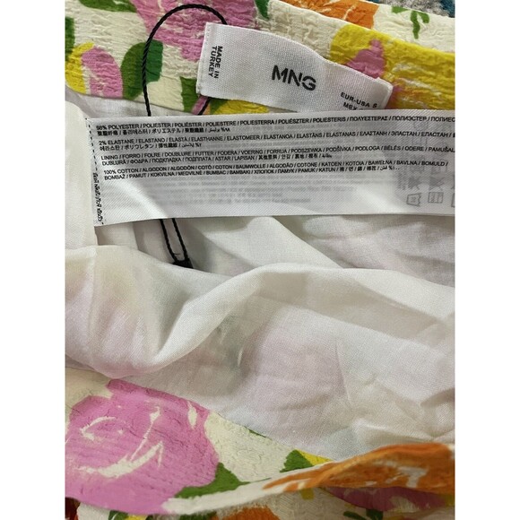 MANGO Pradera Colorful Floral Belted Skirt Lined‎ Size Small - Picture 8 of 8